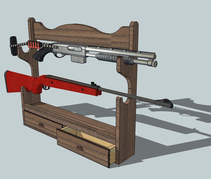 Build Gun Rack Template DIY PDF wooden craft table ...